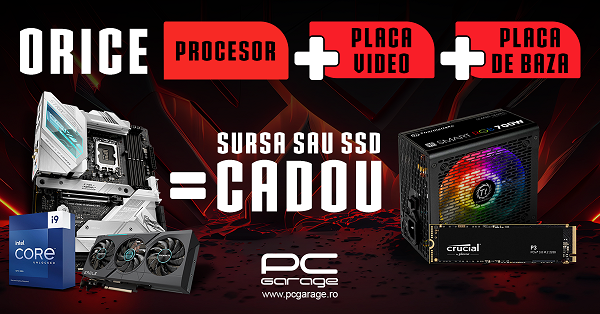 PC Garage te echipează gratuit cu un SSD de 1TB sau o sursă de 700W