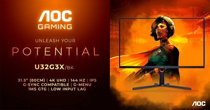 AGON by AOC lansează monitoarele U27G3X/BK și U32G3X/BK cu rezoluție 4K pentru experiențe de gaming îmbunătățite